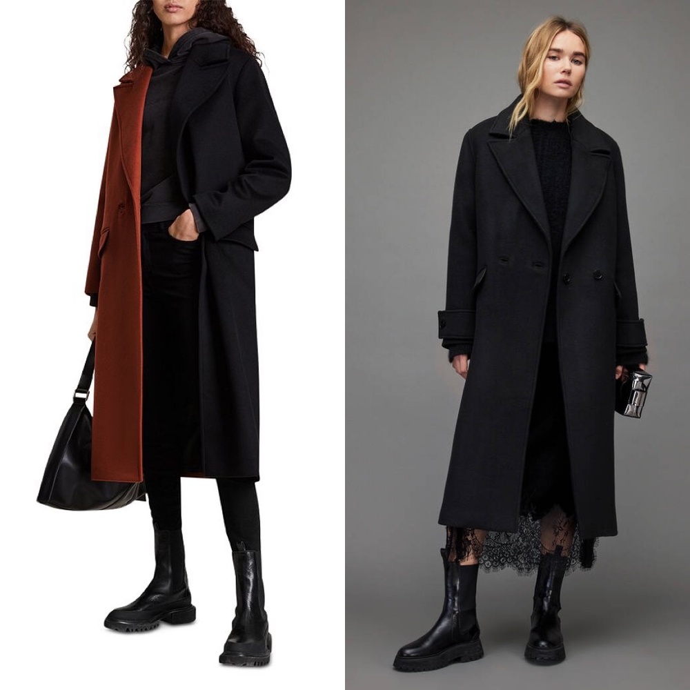 All saints Mabel oversized double breasted wool blend coat FINAL PRICE NO OFFER - Picture 5 of 12